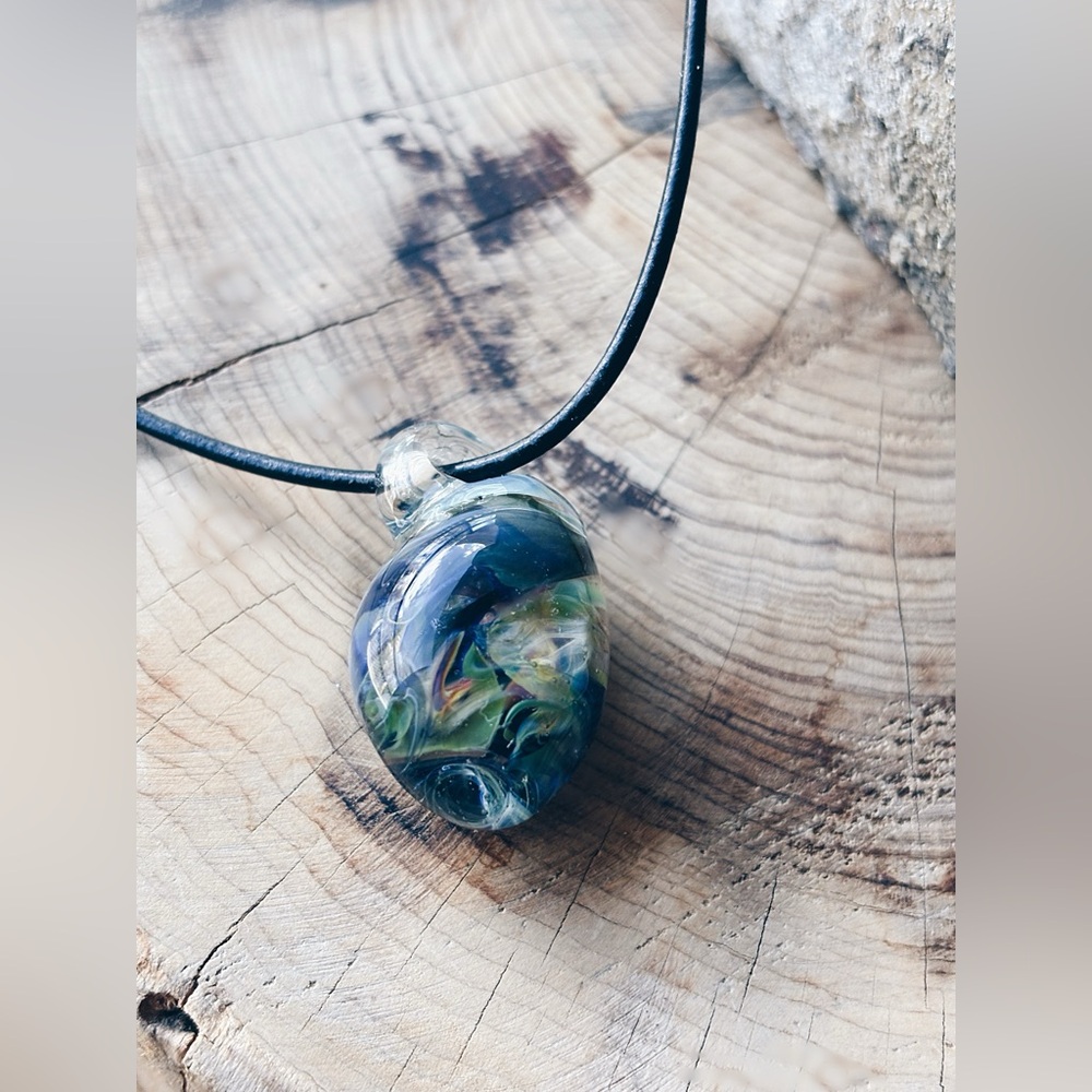 OOAK Artisan Borosilicate "Galaxy" Vortex Pendant - Adjustable Art - Picture 10 of 16